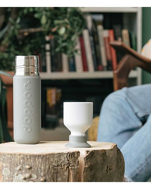 Dopper Borraccia Termica Dopper in Acciaio Inossidabile, Grigio - 580 ml - Senza BPA e ftalati! Borracce Termiche