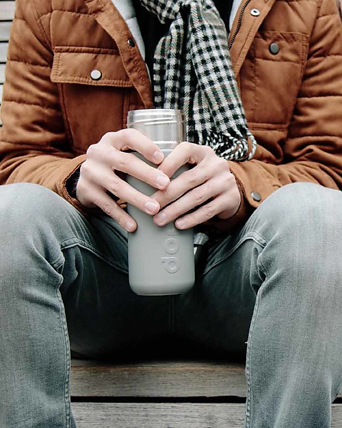 Dopper Borraccia Termica Dopper in Acciaio Inossidabile, Grigio - 580 ml - Senza BPA e ftalati! Borracce Termiche