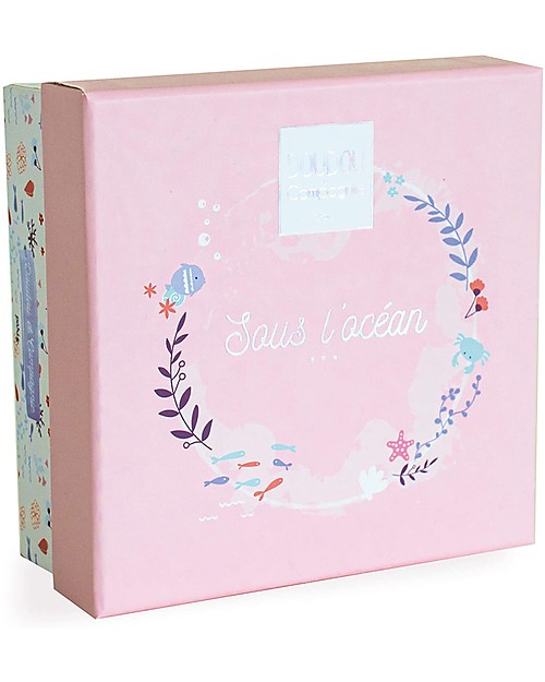 Doudou et Compagnie Doudou Balena Rosa - 15 cm - Scatola Regalo Doudou