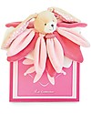 Doudou et Compagnie OUTLET Doudou Coniglio Rosa con Lembi - 28 cm - Pezzo di Showroom Doudou