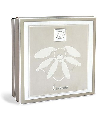 Doudou et Compagnie OUTLET Doudou Coniglio Tortora con Lembi - 28 cm - Pezzo di Showroom Doudou