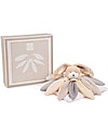 Doudou et Compagnie OUTLET Doudou Coniglio Tortora con Lembi - 28 cm -  Pezzo di Showroom Doudou