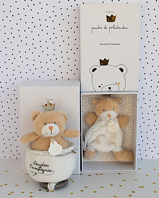 Doudou et Compagnie Peluche Portaciuccio Orsetto Re - 15 cm Doudou