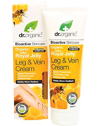 Dr.Organic Crema Royal Jelly Gambe e Vene, 200 ml - Relax per le gambe Creme e Olii