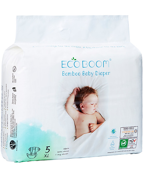 Pannolini In Bambù - Taglia 5 (12-16 Kg) | Super Assorbenti E Eco-friendly | Confezione Da 36 - Foto 10