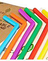 EcoLiving Sei Cannucce in Silicone + Scovolino a Base Vegetale - Riutilizzabili! Cannucce Eco