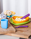 eKoala eKeat - Set Prima Pappa Arancione - Bioplastica Naturale, 100% Biodegradabile, Made in Italy Set Pappa