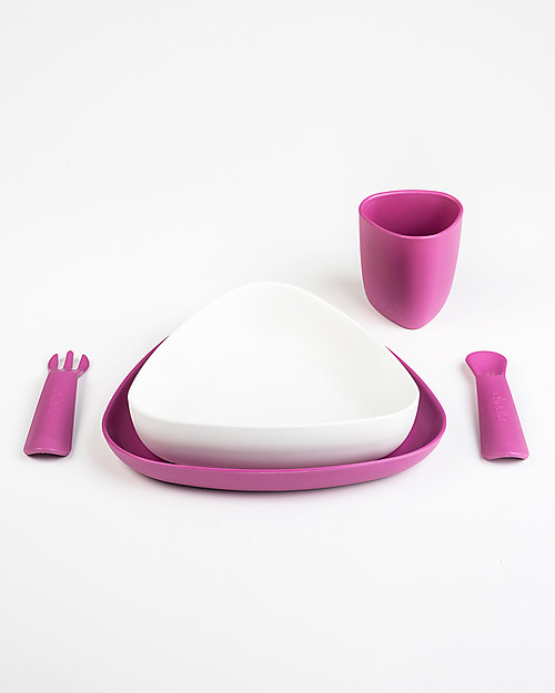 eKoala eKeat - Set Prima Pappa eKoGirl - Bioplastica Naturale, 100% Biodegradabile, Made in Italy Set Pappa