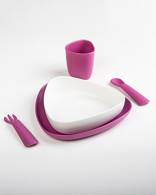 eKoala eKeat - Set Prima Pappa eKoGirl - Bioplastica Naturale, 100% Biodegradabile, Made in Italy Set Pappa