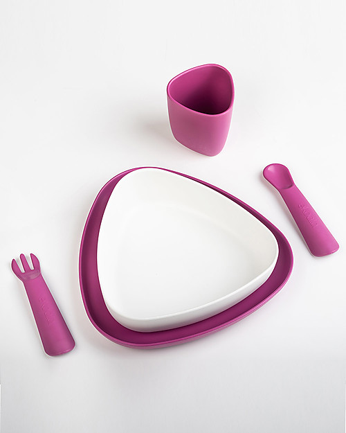 eKoala eKeat - Set Prima Pappa eKoGirl - Bioplastica Naturale, 100% Biodegradabile, Made in Italy Set Pappa