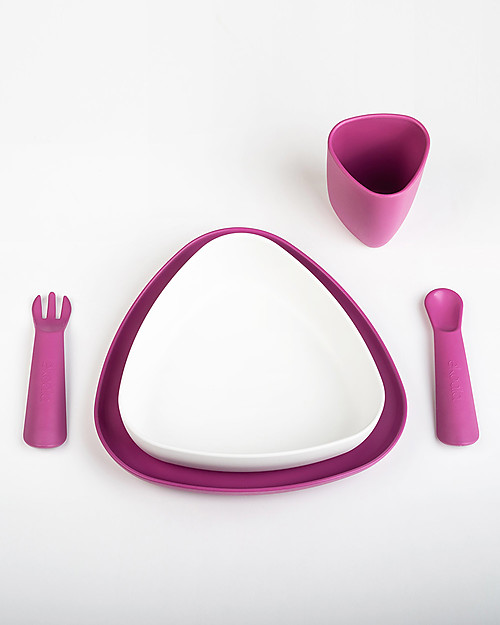 eKoala eKeat - Set Prima Pappa eKoGirl - Bioplastica Naturale, 100% Biodegradabile, Made in Italy Set Pappa