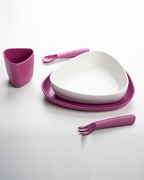 eKoala eKeat - Set Prima Pappa eKoGirl - Bioplastica Naturale, 100% Biodegradabile, Made in Italy Set Pappa