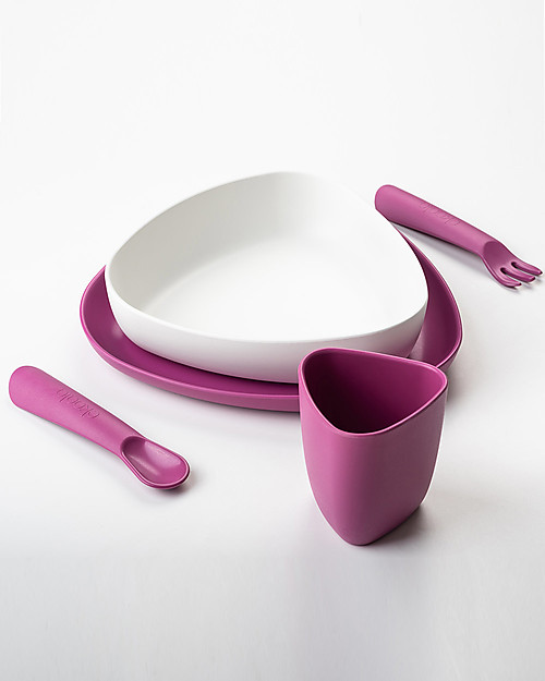 eKoala eKeat - Set Prima Pappa eKoGirl - Bioplastica Naturale, 100% Biodegradabile, Made in Italy Set Pappa