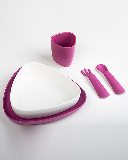 eKoala eKeat - Set Prima Pappa eKoGirl - Bioplastica Naturale, 100% Biodegradabile, Made in Italy Set Pappa