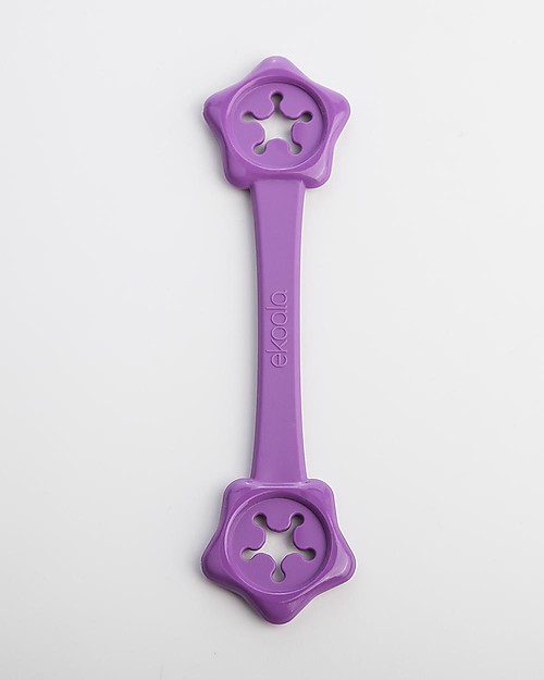 eKoala eKibby - Set di 2 Portabavaglini Arancione/Viola - Bioplastica Naturale, 100% Biodegradabile, Made in Italy Bavagli Classici