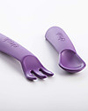 eKoala eKikò - Set Forchetta e Cucchiaino, Viola - Bioplastica Naturale, 100% Biodegradabile, Made in Italy Posate