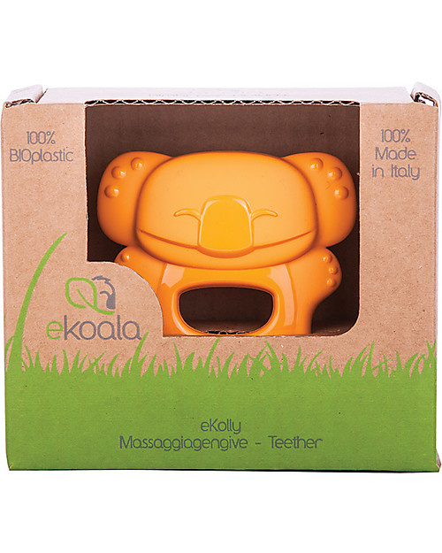 eKoala eKolly - Massaggiagengive Arancione - Bioplastica Naturale, 100% Biodegradabile, Made in Italy Ciucci