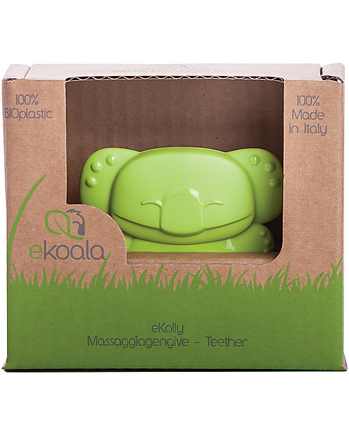 eKoala eKolly - Massaggiagengive Verde - Bioplastica Naturale, 100% Biodegradabile, Made in Italy Massaggiagengive