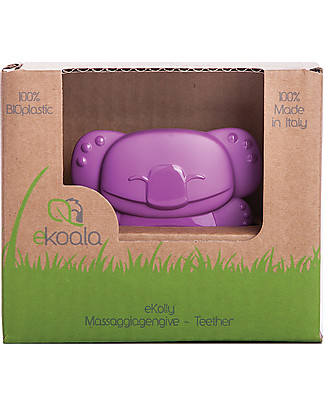 eKoala eKolly - Massaggiagengive Viola - Bioplastica Naturale, 100% Biodegradabile, Made in Italy Massaggiagengive