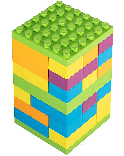 eKoala ekubo Large - Blocchi da Costruzione in Bioplastica - Set da 38 pezzi Costruzioni in Legno