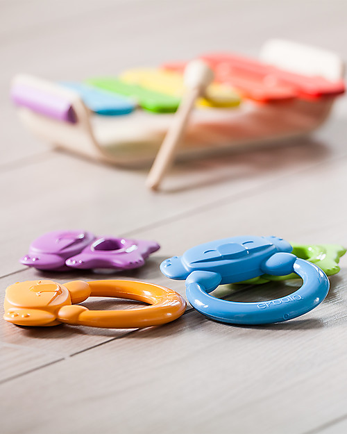 eKoala eKummy - Massaggiagengive ad Anello Azzurro - Bioplastica Naturale, 100% Biodegradabile, Made in Italy Massaggiagengive