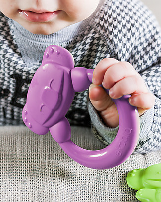 eKoala eKummy - Massaggiagengive ad Anello Viola - Bioplastica Naturale, 100% Biodegradabile, Made in Italy Massaggiagengive