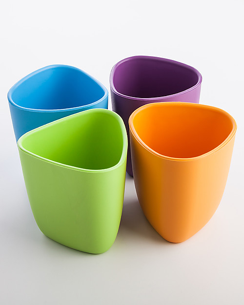 eKoala eKuà - Set 2 Bicchieri - Verde/Azzurro - Bioplastica Naturale, 100% Biodegradabile, Made in Italy Bicchieri