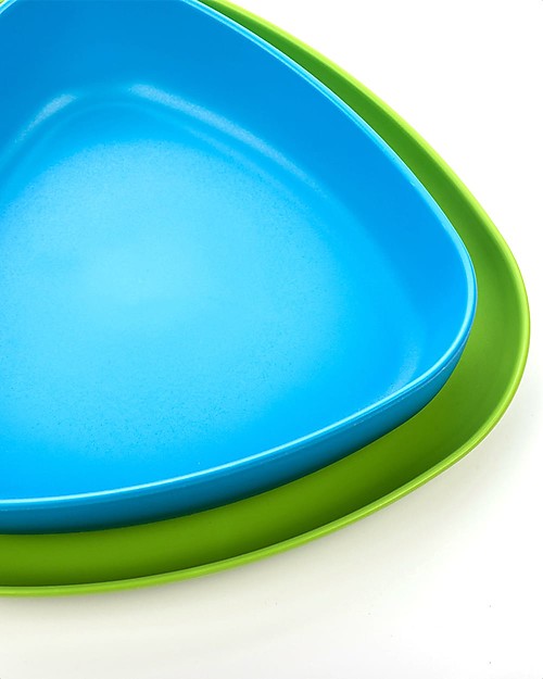 eKoala Set 2 Piatti in Bioplastica eKkolì Azzurro/Verde - Piatto Fondo e Piatto Piano Piatti e Scodelle