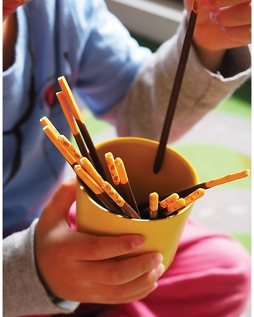 Ekobo Bicchiere Bambino in Fibra di Bambù, Lime - Adatto a Mani piccole Bicchieri