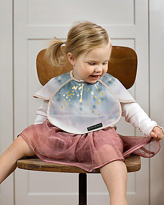 Elodie Details Bavaglino Impermeabile con Tasca, Fiore - Chiusura in Velcro Bavagli Impermeabili