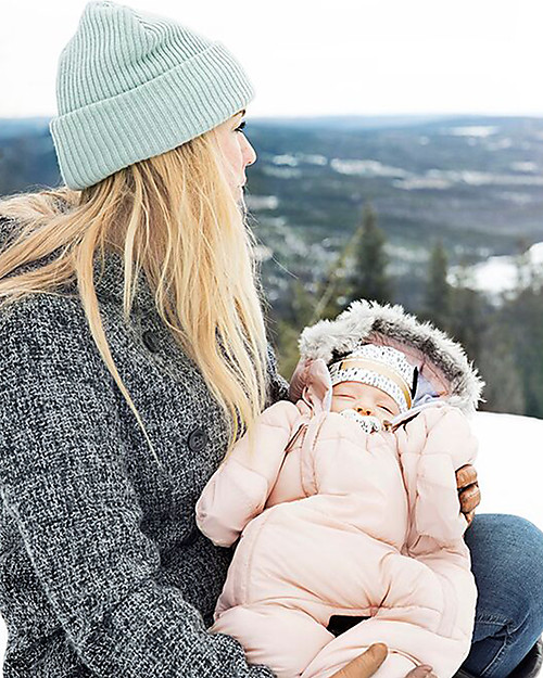 Elodie Details Tuta Termica Baby Intera, Rosa Cipria - Imbottita con Doppia Zip Cappotti