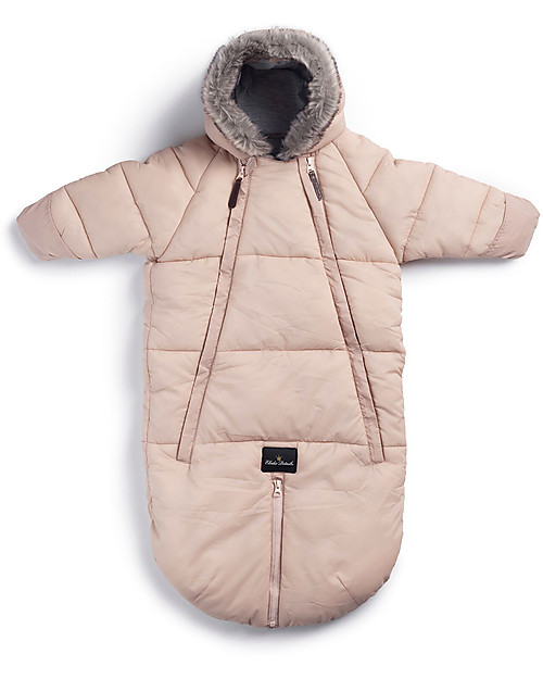 Elodie Details Tuta Termica Baby Intera, Rosa Cipria - Imbottita con Doppia Zip Cappotti