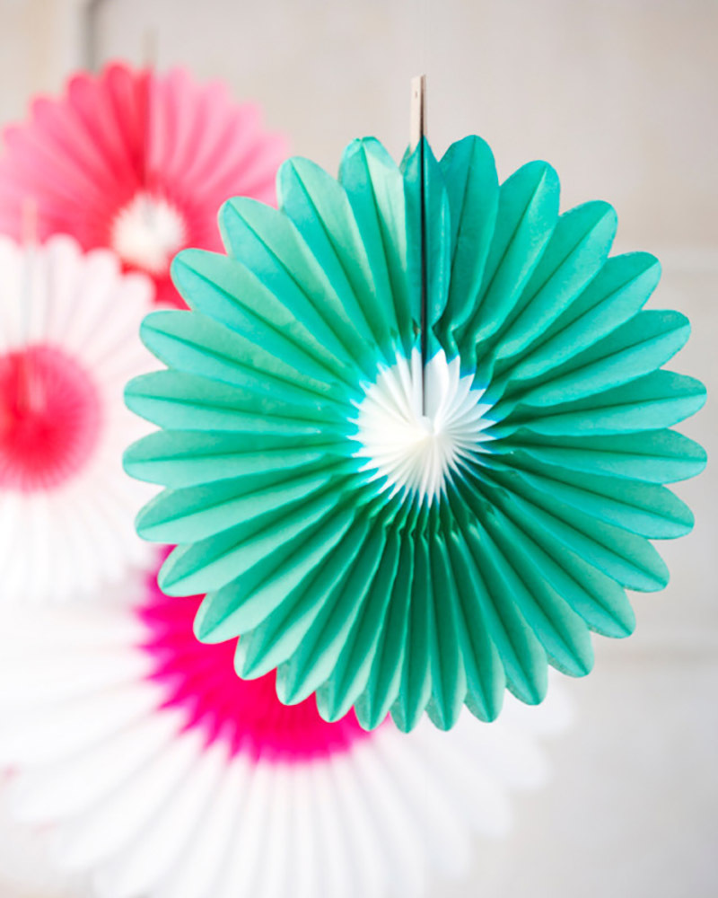 Engel fiore di carta bianco/oceano 32 cm unisex (bambini) Festoni di carta fai da te