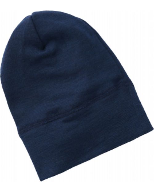 Engel Natur Berretto Baby - Blu  Marino - Lana Vergine e Seta - Certificato GOTS Cappelli Invernali