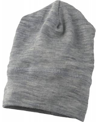 Engel Natur Berretto Baby - Grigio Melange - Lana Vergine e Seta - Certificato GOTS Cappelli Invernali