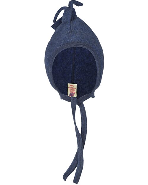 Engel Natur Berretto per Bambini 100 % Lana Vergine  - Blu Melange - Certificato GOTS e IVN BEST Cappelli Invernali