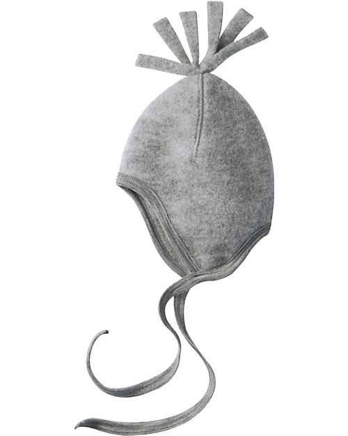 Engel Natur Berretto per Bambini 100 % Lana Vergine  - Grigio Chiaro Melange - Certificato GOTS e IVN BEST Cappelli Invernali