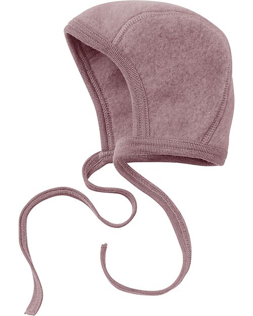 Engel Natur Cuffietta per Bambini 100 % Lana Vergine - Rosa Melange - Certificato GOTS e IVN BEST Cappelli Neonato