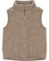 Engel Natur Gilet per Bambini - Marrone in Noce Mélange - Certificazione IVN BEST Giacche