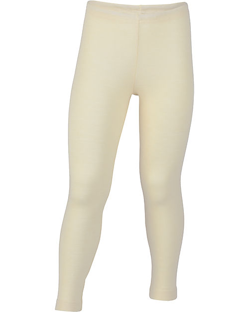 Engel Natur Leggings Bambino - Ecru - Lana Vergine e Seta - Certificato GOTS Leggings