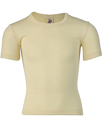 Engel Natur Maglia Maniche Corte - Ecru - Lana Vergine e Seta - Certificato GOTS T-shirt