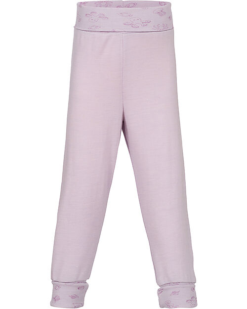 Engel Natur Pantaloni Neonato - Magnolia - Lana Vergine e Seta - Certificato GOTS Pantaloni Lunghi