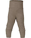 Engel Natur Pantaloni Neonato -Noce - Lana Vergine e Seta - Certificato GOTS Pantaloni Lunghi