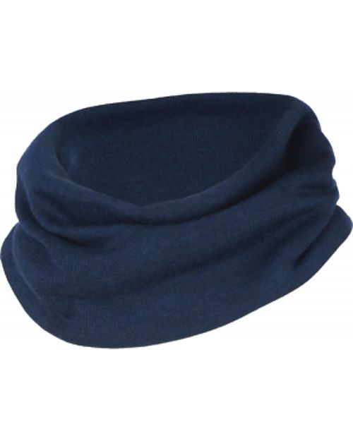 Engel Natur Sciarpa Girocollo - Blu Marino - Lana Vergine e Seta - Certificato GOTS Sciarpe