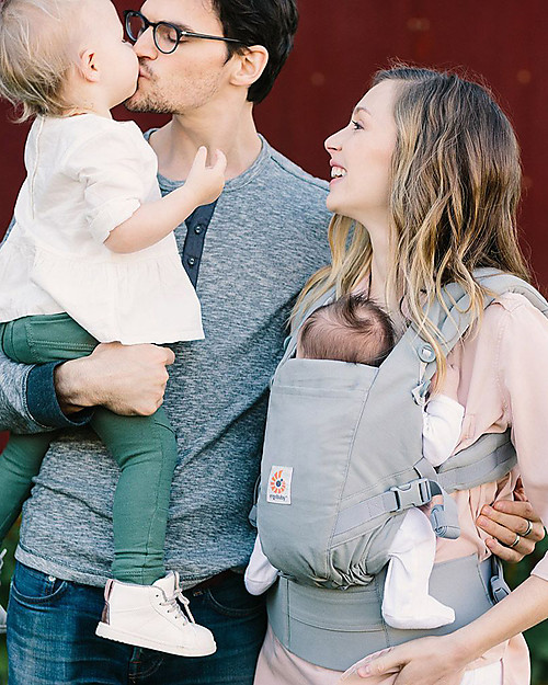 ErgoBaby Marsupio Adapt - Grigio Perla - 100% Cotone Premium Marsupi