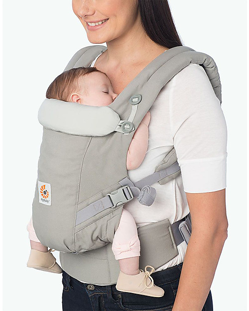 ErgoBaby Marsupio Adapt - Grigio Perla - 100% Cotone Premium Marsupi