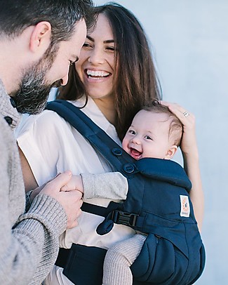 ErgoBaby Marsupio Omni 360 Tutto-in-Uno - Blu notte - Opzione Fronte Strada! Marsupi