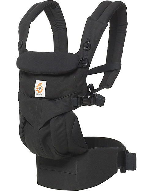 ErgoBaby Marsupio Omni 360 Tutto-in-Uno - Nero - Cotone - Opzione Fronte Strada! Marsupi