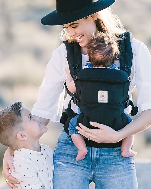 ErgoBaby Marsupio Omni 360 Tutto-in-Uno - Nero - Cotone - Opzione Fronte Strada! Marsupi