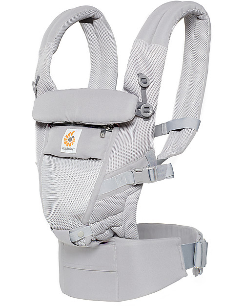 ErgoBaby Marsupio Traspirante Adapt - Cool Air Grigio Perla - dalla Nascita Marsupi